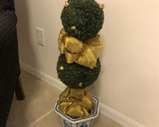  fake topiary  accent piece $30 
Comes in China urn base