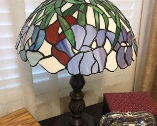 Table top Tiffany style lamp $40