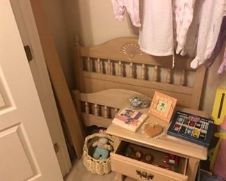 This twin bed frame matched the crib set 