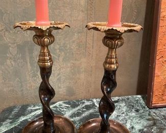 Deluxe Bronze Candle Holders!