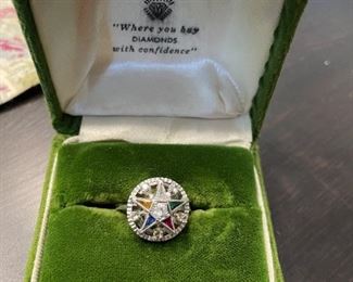 Woman's Eastern Star Masonic 10K Ring!