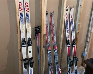 Olin Racing Skis Comp CRX w/Poles, Rossignol EM Skis, & Rossignol Viva II Skis!