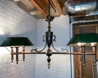 Vintage Hanging Double Lamp, Perfect for a Bar!