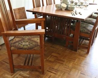 Kincaid Oak Dining Table with 10 Chairs 