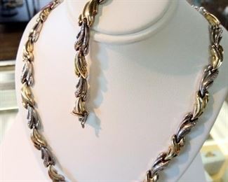 14k and Sterling 17" Necklace and
7" bracelet
