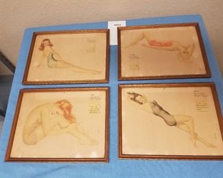 1940s framed pin ups