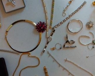 Costume jewelry and sterling bracelet