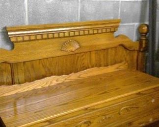 Oak Full size Bed w/Headboard/footboard plus                   
 2 Drawer Chest            2 Night Stands