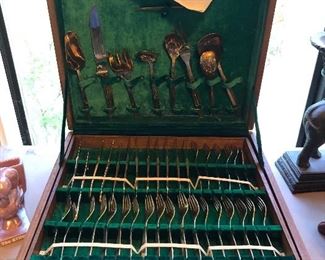 Thai handmade bronze flatware.