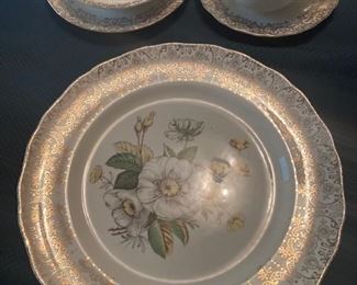 Royal Monarch China.  (6) 5 piece place settings and vegetable bowl