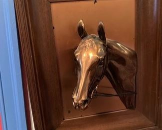 3-D Copper Horse in Frame