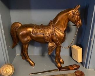 Copper Horse Statue, letter openers