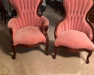 His & Hers Victorian Chairs