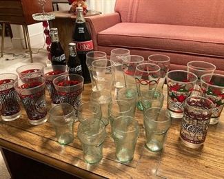 Coke bottles & glasses
