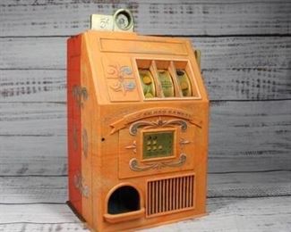Vintage Plastic Slot Machine Dispenser Toy