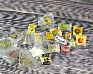 Vintage Collectible California Lottery Grocery Store Pins