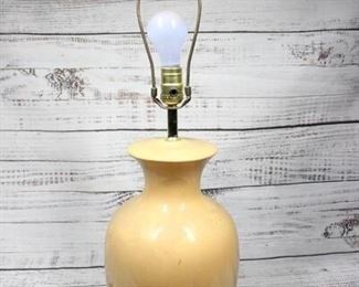 Vintage Pottery Etched Signature Lamp