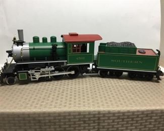 G scale Southern Railroad 260 Steam Locomotive and Tender.