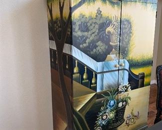 Hand painted armoire 