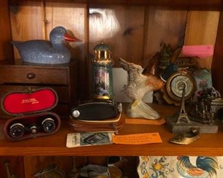 50's Agfalux Camera Werk with case, Barometer made in West Germany, Beswick duck in Flight #749