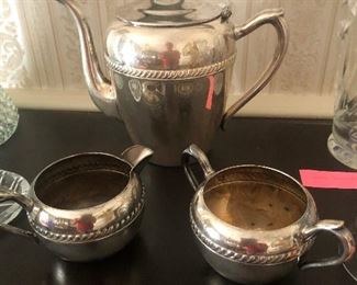 FB Rogers Silver Co. silver on Copper. 4 pieces