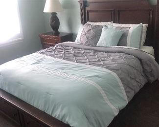 Queen size bed and coordinating night  stand