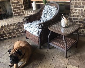 Or patio furniture, Dog is not available. Lol