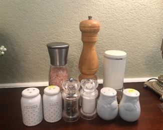 There are a great selection of salt and pepper shakers!