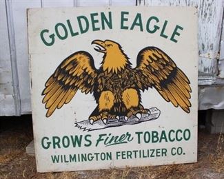 large hand painted Wilmington NC fertilizer sign 5'x 5'