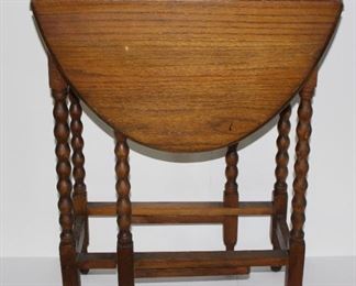 antique oak gateleg side table 
