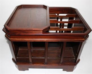 campaign style  mahogany canturbury w slide table top 