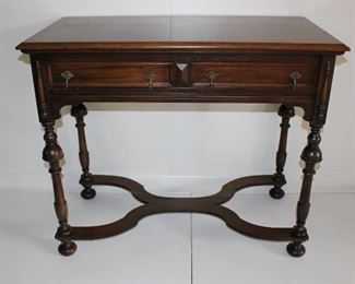 solid mahogany William and Mary table w drop pulls