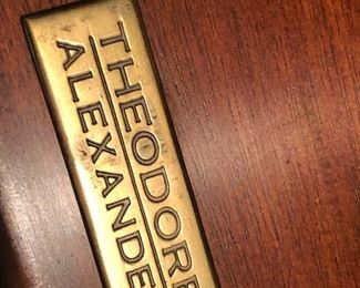 #5) - $800 - Theodore Alexander Sideboard with inlaid metal top.  Purchased at Seville Home new for $3500.  68" W x 20"D x 34" H.