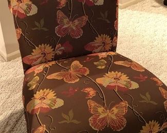 #10B) - $125 Each.  Two Slipper Chairs.  Seville Home.  Seat 17 1/2 Inches tall.  Back is 35 1/2 Inches tall.  Width is 31".  In Great Condition.  