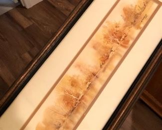 #105) - $50 - Antique Framed Photo.  Watercolor painted by Local Artist Dorothy Kordash of Leawood, KS.  Certificate of Authenticity.  