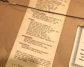 #105) - $50 - Antique Framed Photo.  Watercolor painted by Local Artist Dorothy Kordash of Leawood, KS.  Certificate of Authenticity.  