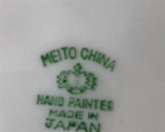 #108) - $70 - Set of 7 Hand Painted in Japan Meito China Plates.  