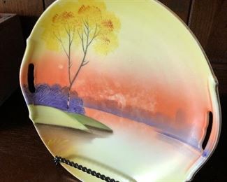 #108) - $70 - Set of 7 Hand Painted in Japan Meito China Plates.  