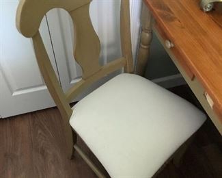 #111) - $100 - Custom made solid wood desk.  Pine.  Drawer needs repair.  27" W x 21"D x 31"H. Chair Included.