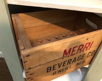 #109) - $50 - Wooden Beverage Crate.  Merri Beverage Company O'Neill Nebraska