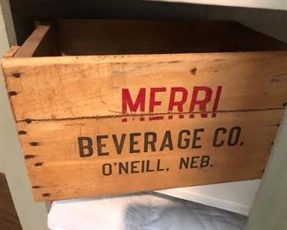 #109) - $50 - Wooden Beverage Crate.  Merri Beverage Company O'Neill Nebraska