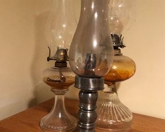 #115A, B and C) - $25.  Antique Lantern.  Choice 1, 2 or 3.  
Updated… Lantern number one in the back left corner of this photo has been sold. Lantern two and three are still available.