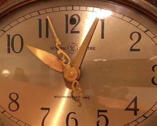 #114) - $75 - Antique Mantle Clock.  General Electric Westminster Chime.  