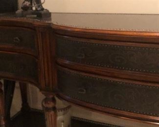 #5) - $800 - Theodore Alexander Sideboard with inlaid metal top.  Purchased at Seville Home new for $3500.  68" W x 20"D x 34" H.