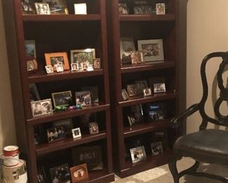 #25A and #25B) - $150 Each - Solid Wood Book Shelves.  20.5" W x 12" D x 79.5" H.
