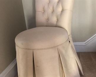#32A) - $50Each - Set of 2 Rolling Vanity Chairs.  
