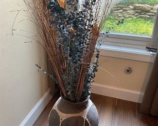 #106) -$45 - New Mexico Floor Vase with Floral.  