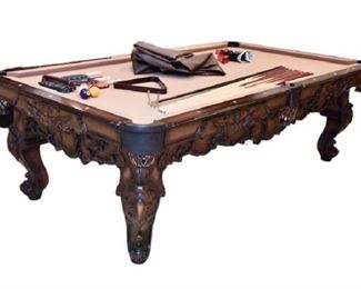 1. OLHAUSEN Excalibur Pool Table W Ping Pong Cover and Accessories