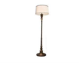 24. Marble and Metal Floor Lamp With Shade