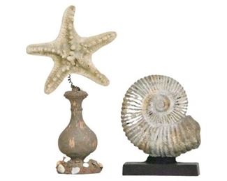 29. Iron Shell Doorstop and Decorative Starfish Figure